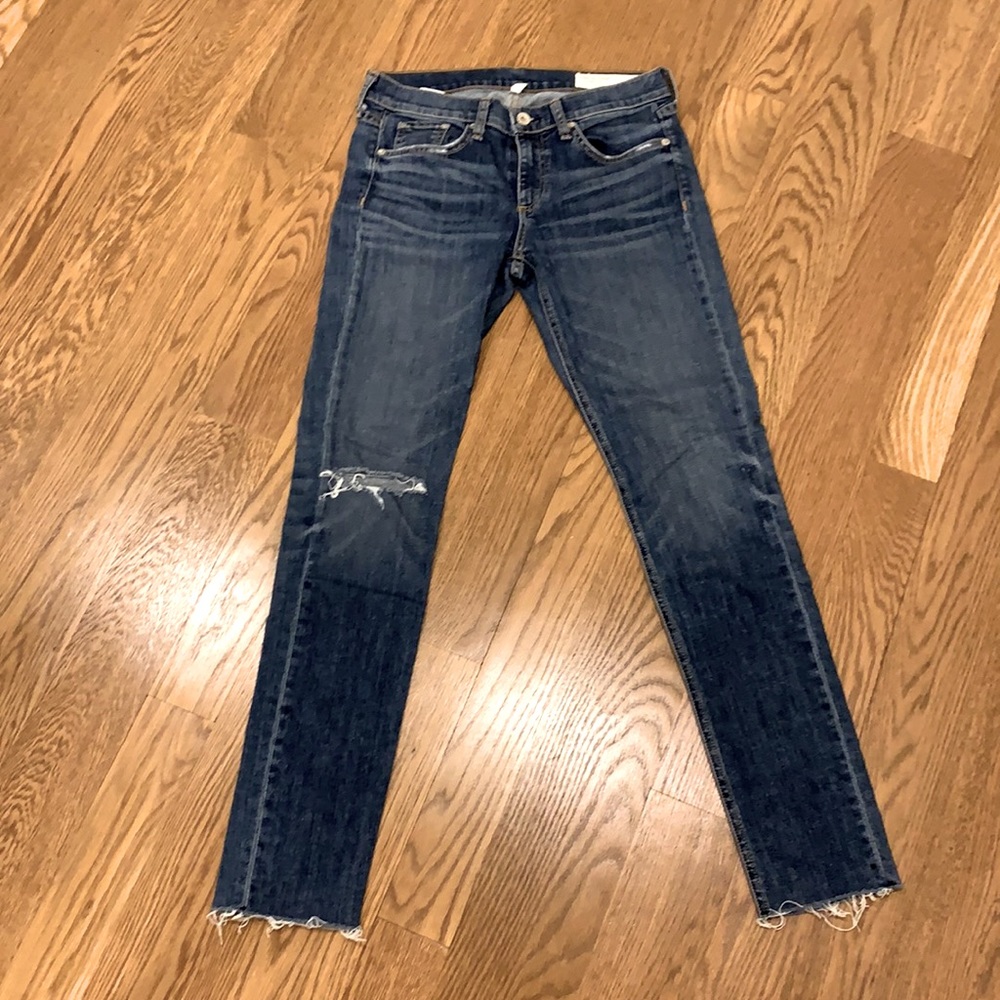 NWOT Rag & Bone Dre Jeans Raw Hem Distressed 26